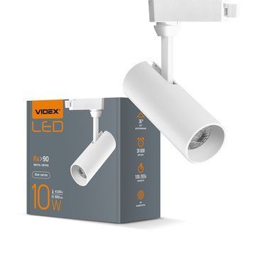 LED світильник трековий VIDEX 10W 4100K білий 25914 фото