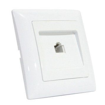 Розетка телефонна цифрова біла TINA Horoz Electric 112-005-0011-010 фото