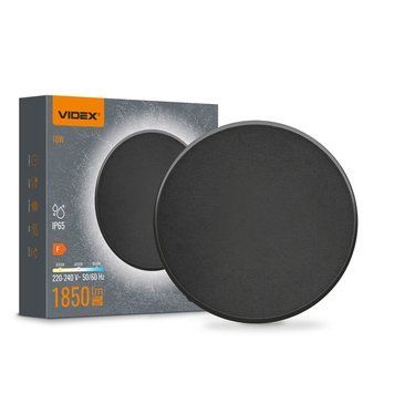 LED світильник настінний IP65 VIDEX WL03 18W 3000K-4000K-6500K Black 28766 фото