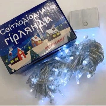 Гірлянда внутрішня світлодіодна лінійна Ultralight DL String 100Led 10м біле світло прозорий дріт 1.2мм IP20 з контролером 52375 фото