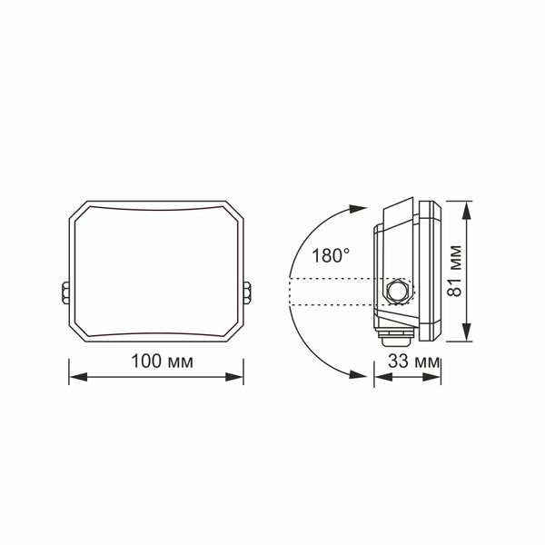 LED прожектор VIDEX F3 20W 5000K 220V Black (VLE-F3-0205B) 27713_V фото