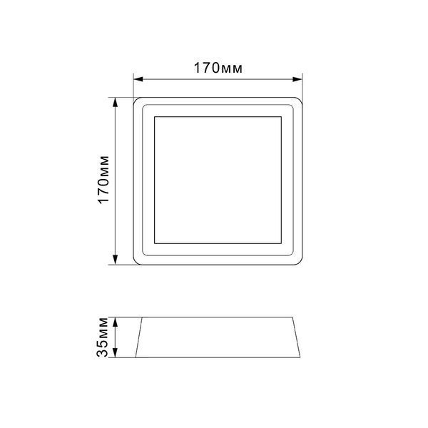LED Светильник квадратный накладной TITANUM 18W 5000K 220V 27088 фото