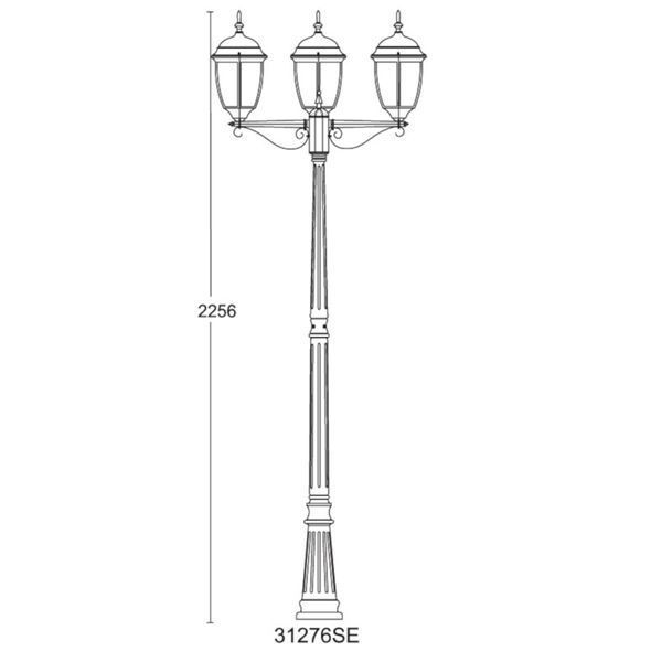 Светильник уличный столб Lusterlicht Dallas II 31276SE Е27 6854 фото