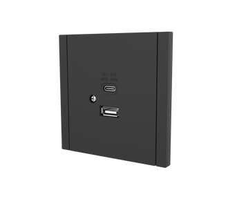 Розетка USB+ type-C чорна L-TEC LT-F-79-B фото
