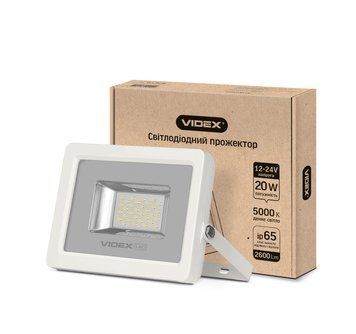 LED прожектор VIDEX 20W 5000K 12-24V White (VL-F205W-12V) 24968 фото