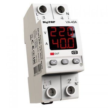 Реле напряжения с контролем тока VA-40A M2R DigiTOP 4820118381275 фото