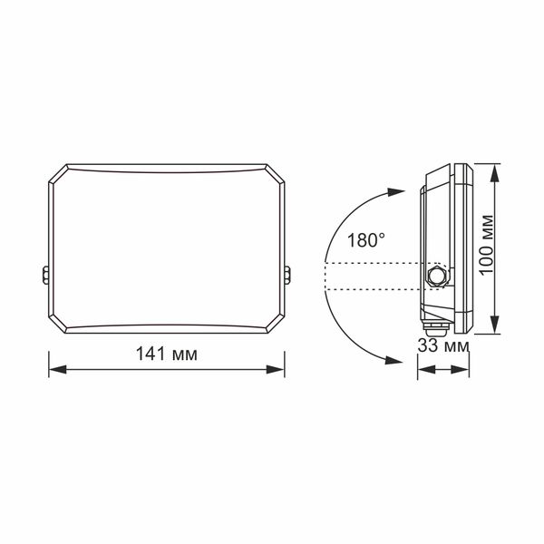 LED прожектор VIDEX F3 30W 5000K 220V Black (VLE-F3-0305B) 27714_V фото