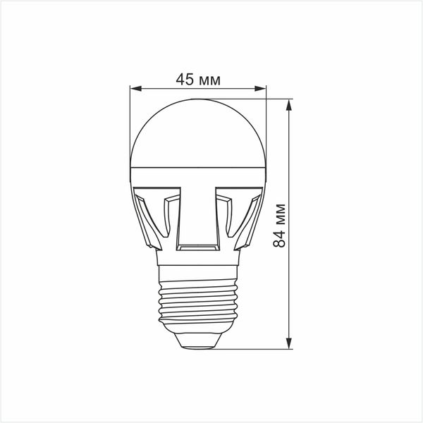 LED лампа VIDEX PREMIUM G45 7W E27 4100K 23883_V фото