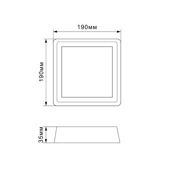 LED Светильник квадратный накладной TITANUM 24W 5000K 27089 фото