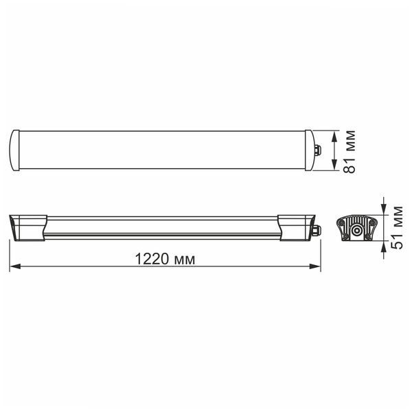 LED світильник IP65 лінійний VIDEX 40W 1,2М 5000K 24868_V фото