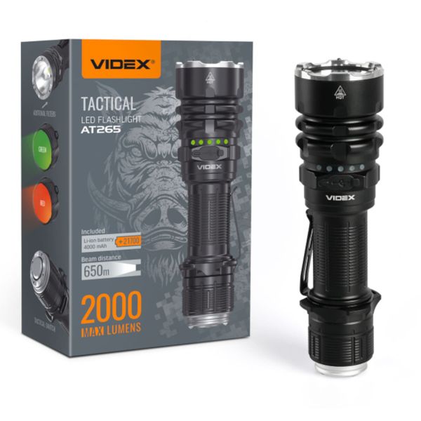 Ліхтарик тактичний світлодіодний VIDEX VLF-AT265 2000Lm 6500K VLF-AT265 фото