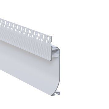 LED профіль "прихований плінтус" під шпаклівку з розсіювачем PC KLOODI KLP6518TR 3, 3м KLP6518TR_3 фото