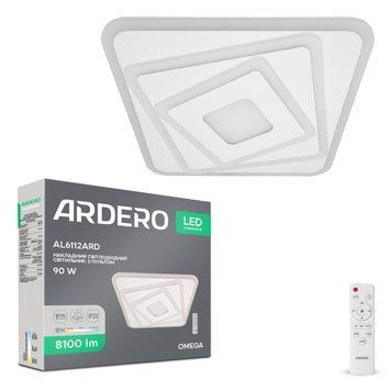 Світлодіодна накладна люстра Ardero AL6112ARD OMEGA 90Вт білий A-80042 фото