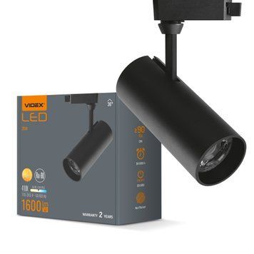 LED світильник трековий VIDEX 20W 4100K чорний 25912 фото