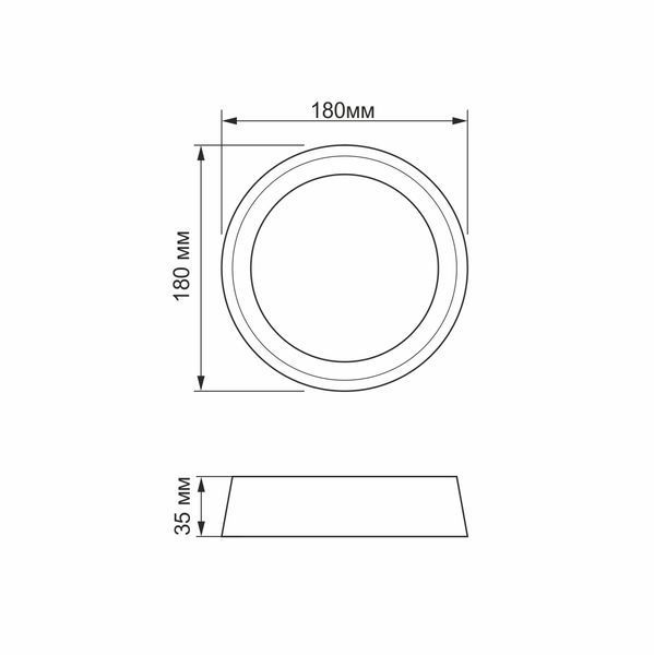 LED Светильник круглый накладной TITANUM 18W 5000K 220V 27085 фото