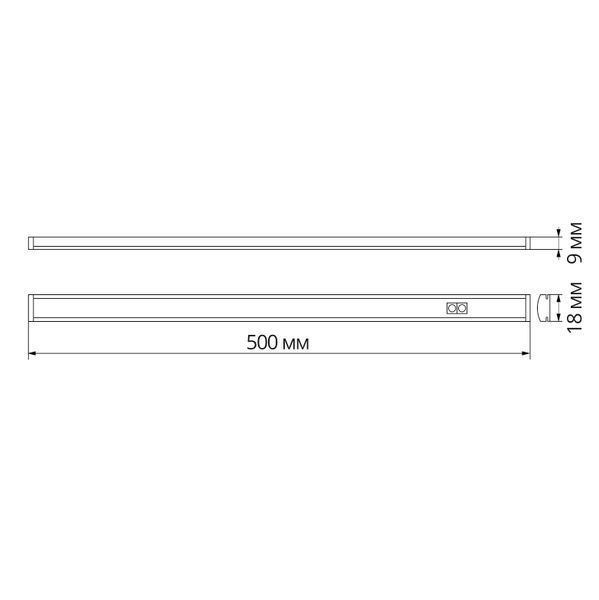 LED светильник линейный с сенсором VIDEX 0,5м 7W 4100K 26529 фото