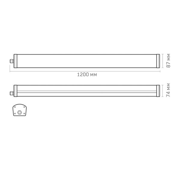 LED светильник IP65 линейный VIDEX 48W 1.2М 4000K 28311_V фото