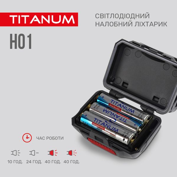 Фонарик налобный светодиодный TITANUM TLF-H01 100Lm 6500K TLF-H01 фото