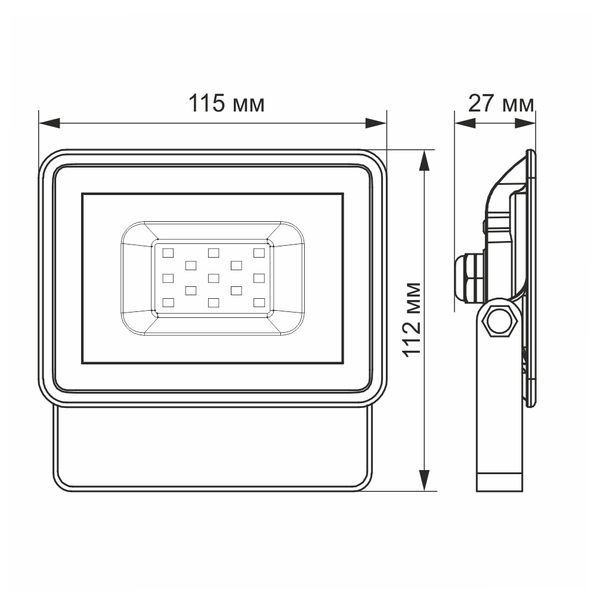 LED прожектор VIDEX Fe 10W 5000K 220V 24248 фото