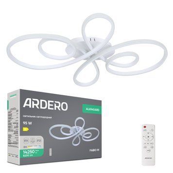 Світлодіодна люстра Ardero AL6540ARD FABIO M 95Вт білий A-80497 фото