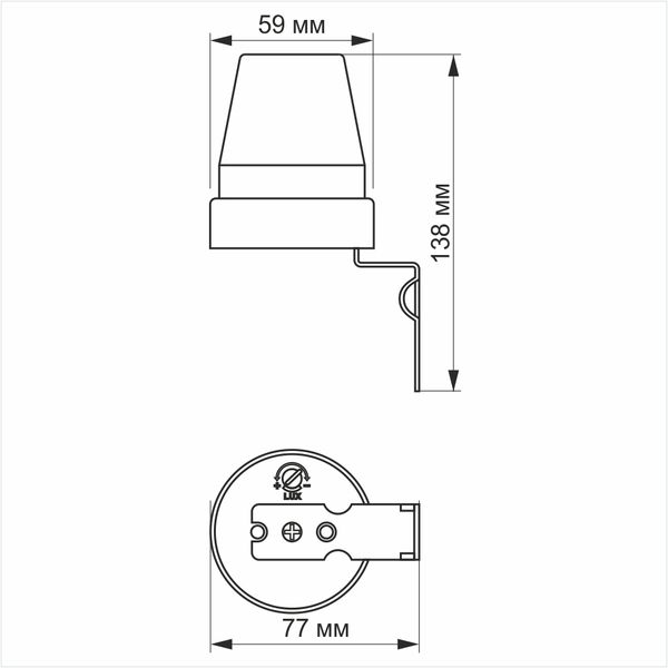 Датчик освещенности VIDEX VL-SN02 10A 220V фотометрический VL-SN02 фото