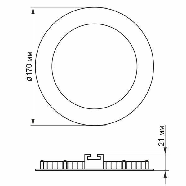 LED світильник з регулюванням колірності, вбудований круглий VIDEX 12W 3000-6200K С3 24628 фото