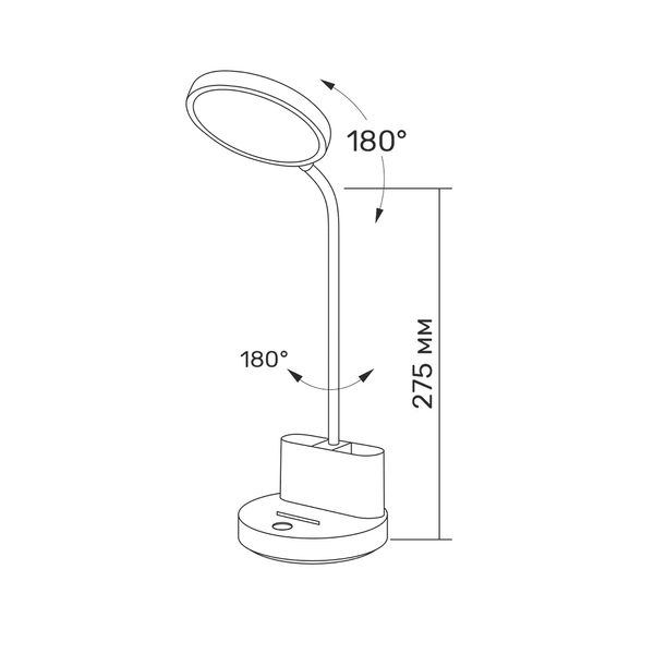 LED лампа настiльна з акумулятором TITANUM TLTF-011W 6W 2700-6000K TLTF-011W фото