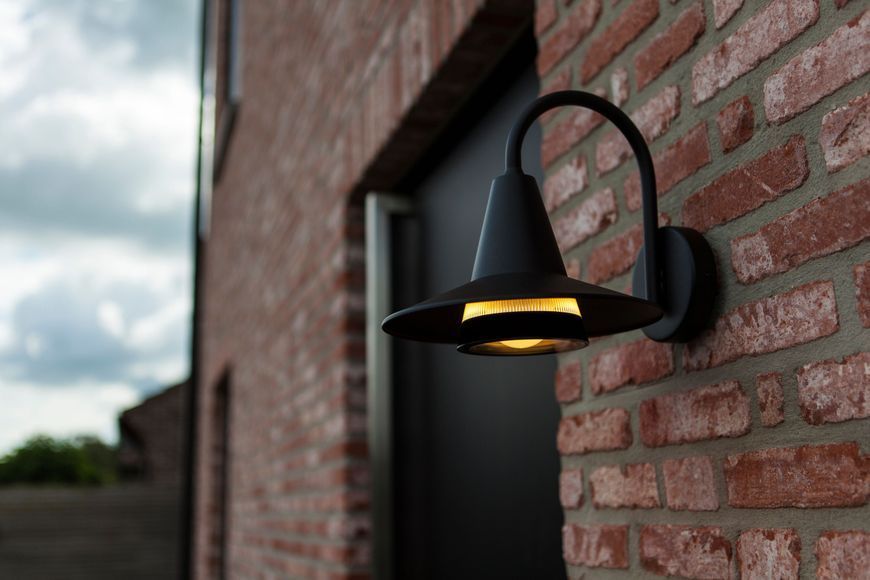 Світильник вуличний настінний Lutec Swan Wall 1 Light E27 Black Tradition 5213901012 фото