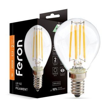 Світлодіодна лампа Feron Filament LB-162 7Вт E14 4000K F-40091 фото