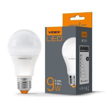 LED лампа VIDEX A60e 9W E27 4100K 23490 фото