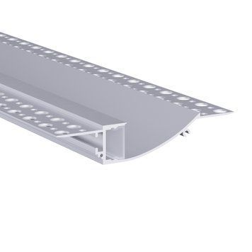 LED профіль врізний під шпаклівку з розсіювачем PC KLOODI KLP082_3 WH, 3м KLP082_3 WH фото