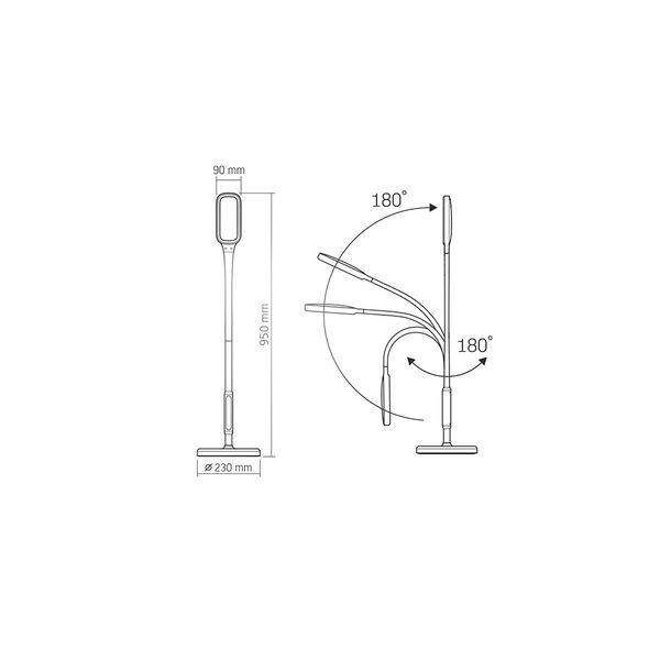 LED торшер білий VIDEX TF07W 14W 3000-5500K VL-TF07W фото