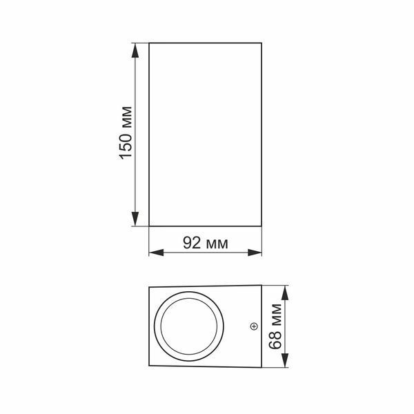 LED Світильник архітектурний AR012G IP54 VIDEX GU10x2 26531 фото