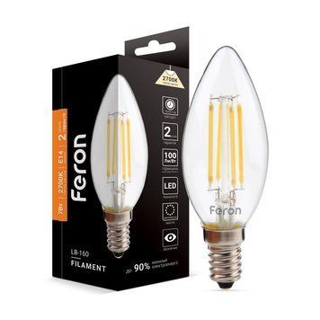 Світлодіодна лампа Feron Filament LB-160 7Вт E14 2700K F-40082 фото