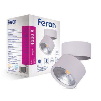 Світлодіодний накладний світильник Feron AL541 14Вт 4000K білий F-32580 фото