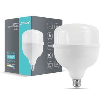 Світлодіодна лампа Ledcoin LB-654 50Вт Е27-E40 6400K L-80477 фото