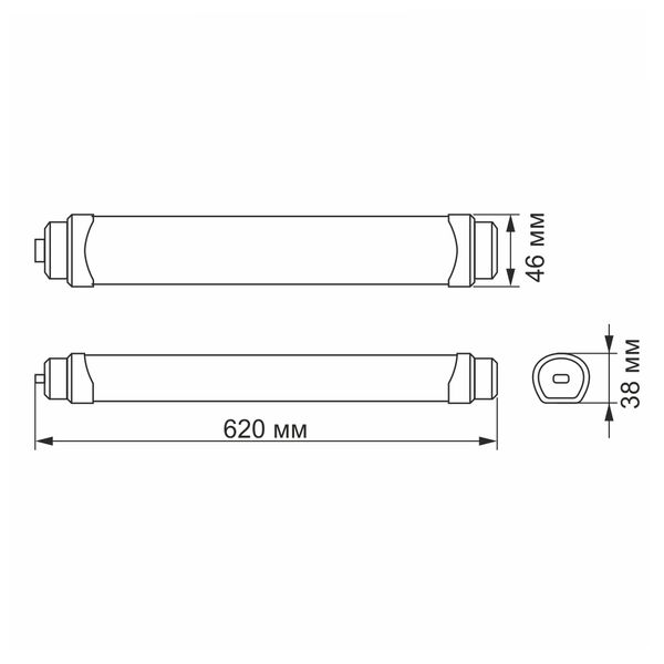 LED світильник IP65 лінійний магістральний VIDEX 18W 0,6М 5000K 24637_V фото