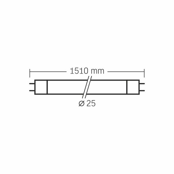 LED лампа низьковольтна VIDEX T8 24W 1.5M 4000K 185-265V матова VLE-T8-24154 фото