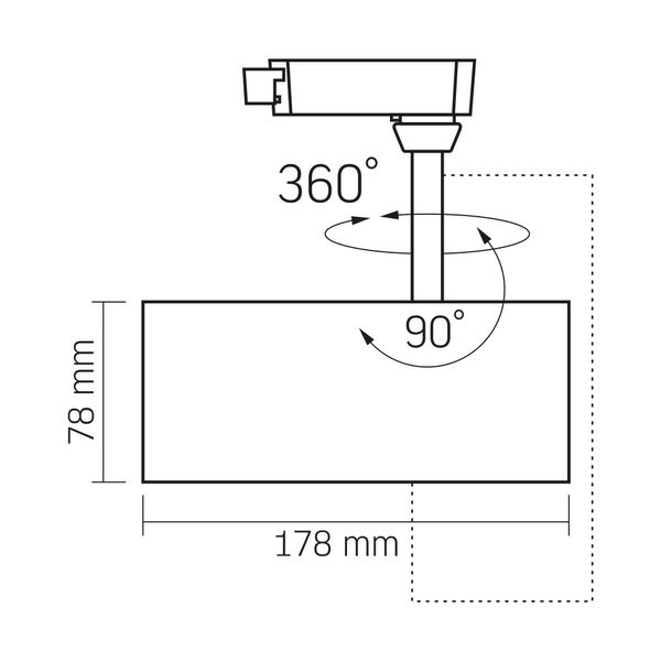 LED светильник трековый VIDEX 30W 60° 4100K черный 27805_V фото