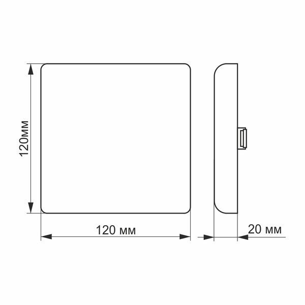LED світильник безрамковий квадратний VIDEX 15W 4100K 25142 фото