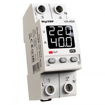 Реле напряжения с контролем тока VA-40A M2W DigiTOP 4820118381268 фото