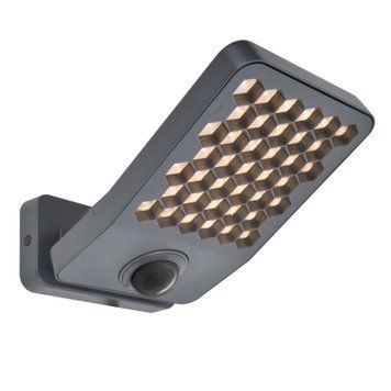 Светильник уличный настенный с датчиком движения Lutec Atlantis Small Led Wall 1 Light Pir Dark Grey 3000K Security 7801607118 фото