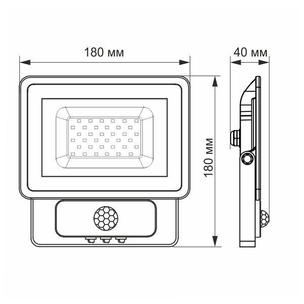 LED прожектор VIDEX Fe 30W 5000K Сенсорний 24635 фото