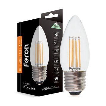 Світлодіодна лампа Feron Filament LB-160 7Вт E27 4000K F-40087 фото