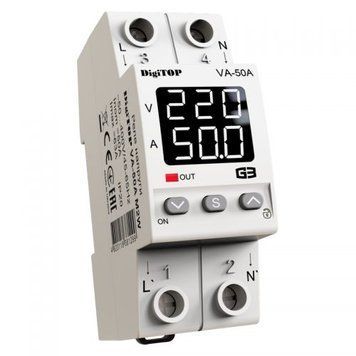 Реле напряжения с контролем тока VA-50A M2W DigiTOP 4820118381299 фото