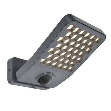 Светильник уличный настенный с датчиком движения Lutec Atlantis Small Led Wall 1 Light Pir Dark Grey 4000K Security 7801602118 фото