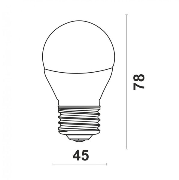 Лампа светодиодная шар Ultralight G45 7Вт Y E27 49139 фото