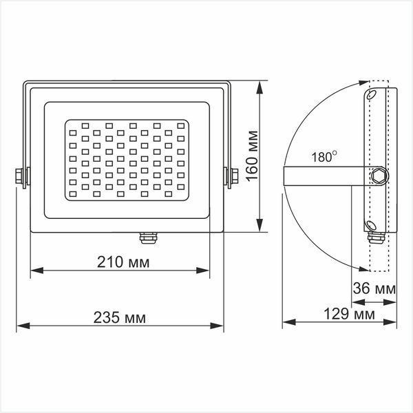 LED прожектор VIDEX PREMIUM 30W 5000K 220V White 23576 фото