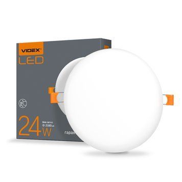 LED светильник безрамочный круглый VIDEX 24W 4100K 25140 фото