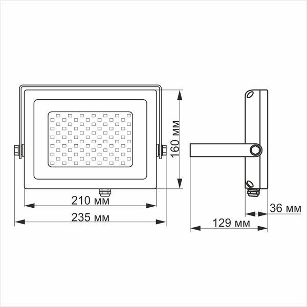 LED прожектор VIDEX PREMIUM 50W 5000K Білий 23577 фото